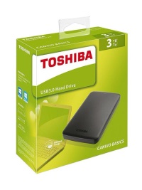 TOSHIBA 3TB 2.5 CANVIO BASIC USB 3.0 Taşınabilir Harddisk HDTB330EK3CA - 1